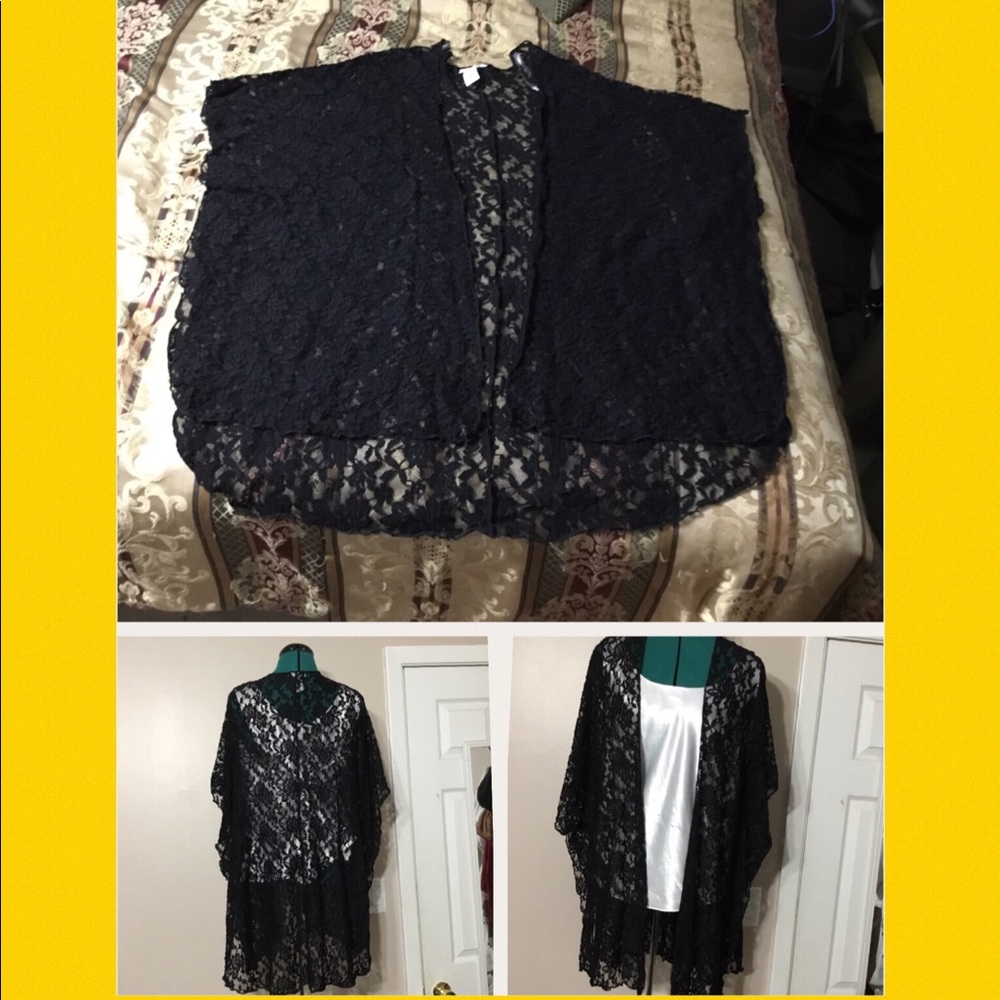 LA GYPSY Black Lace cardigan